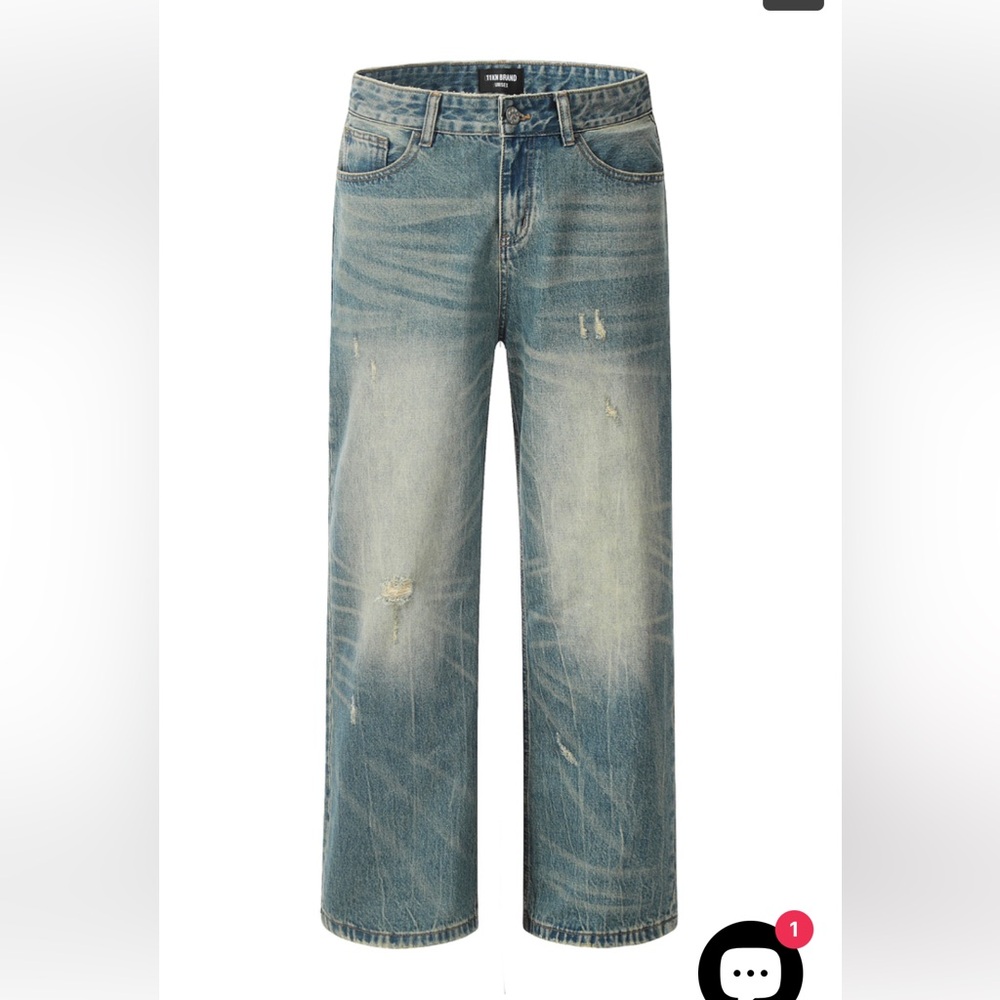 11KN Acid-Washed Jeans #K9028.  NWT